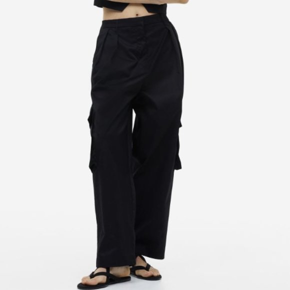 H&M Pants & Jumpsuits Hm Wideleg Utility Cargo Pants Nwt Sz 6